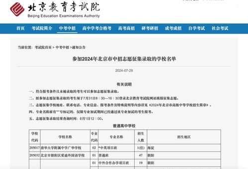 北京公布2024年中招志愿征集錄取學(xué)校名單，汽車配件專業(yè)備受關(guān)注